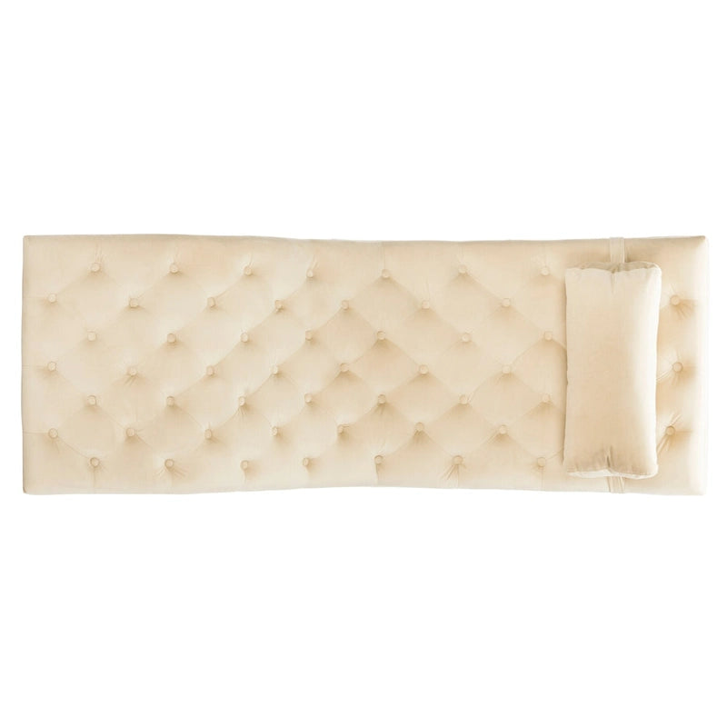 SAFAVIEH Cheri Chaise longue avec oreiller rond - 65Lx23Px33H