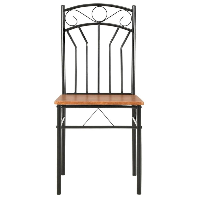 vidaXL Chaises de salle à manger 2 pcs MDF marron