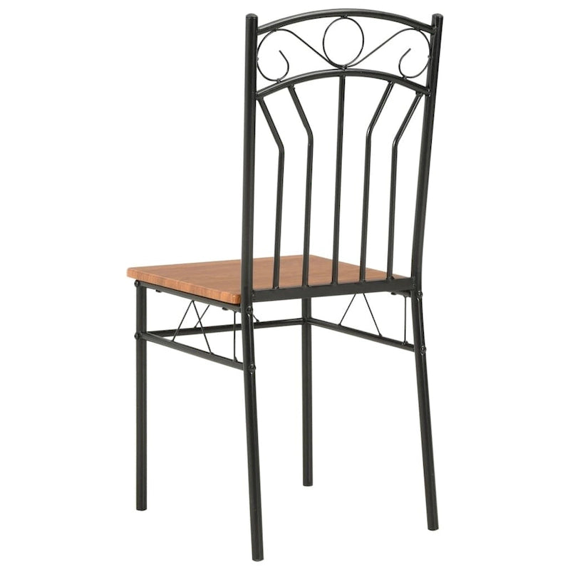 vidaXL Chaises de salle à manger 2 pcs MDF marron