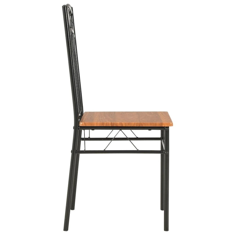 vidaXL Chaises de salle à manger 2 pcs MDF marron