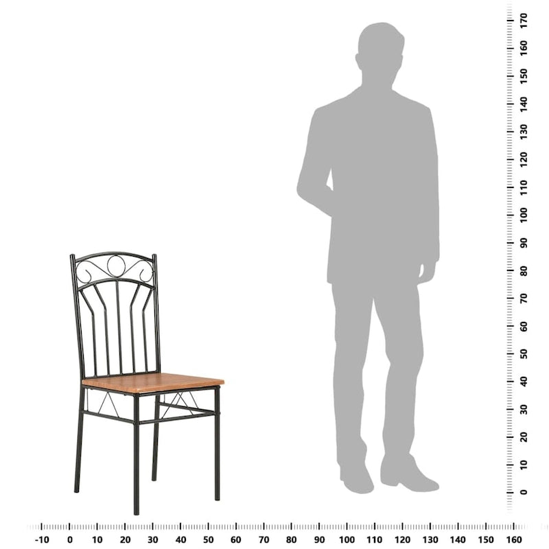 vidaXL Chaises de salle à manger 2 pcs MDF marron