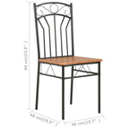 vidaXL Chaises de salle à manger 2 pcs MDF marron