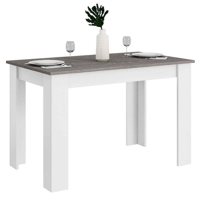 Costway Ensemble de salle à manger 5 pièces Table rectangulaire moderne et 4 chaises en bois d'hévéa