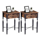 Tables de chevet Taomika, table basse, ensembles de tables basses modernes, marron rustique, lot de 1/2/3