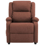 vidaXL Fauteuil de massage tissu marron - 71 x 92 x 96 cm