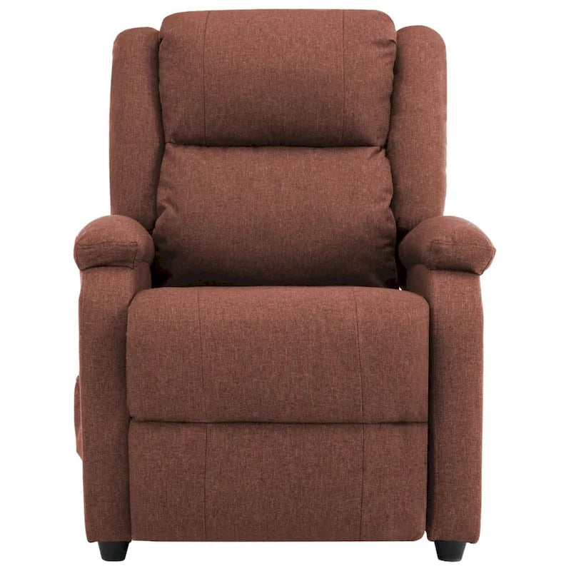 vidaXL Fauteuil de massage tissu marron - 71 x 92 x 96 cm