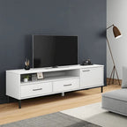 vidaXL Meuble TV Meuble console TV avec pieds en métal Bois de pin massif OSLO - 158 x 40 x 46,5 cm