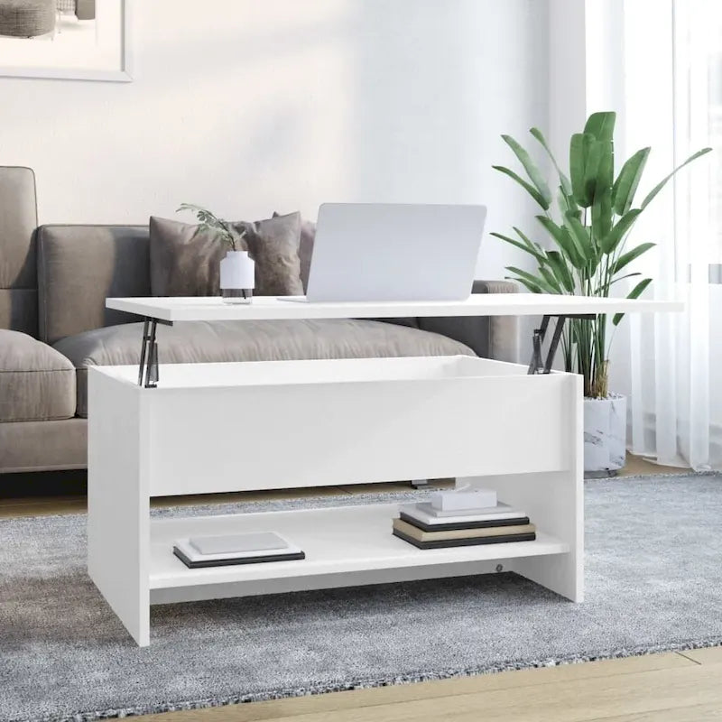 vidaXL Table Basse Relevable Table d'appoint Table d'appoint pour Canapé Bois d'ingénierie - 80 x 50 x 42,5 cm