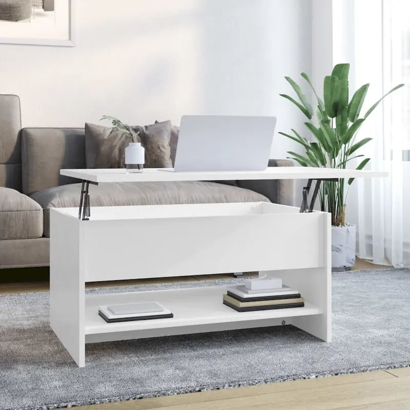 vidaXL Table Basse Relevable Table d'appoint Table d'appoint pour Canapé Bois d'ingénierie - 80 x 50 x 42,5 cm