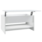 vidaXL Table Basse Relevable Table d'appoint Table d'appoint pour Canapé Bois d'ingénierie - 80 x 50 x 42,5 cm