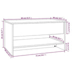 vidaXL Table Basse Relevable Table d'appoint Table d'appoint pour Canapé Bois d'ingénierie - 80 x 50 x 42,5 cm
