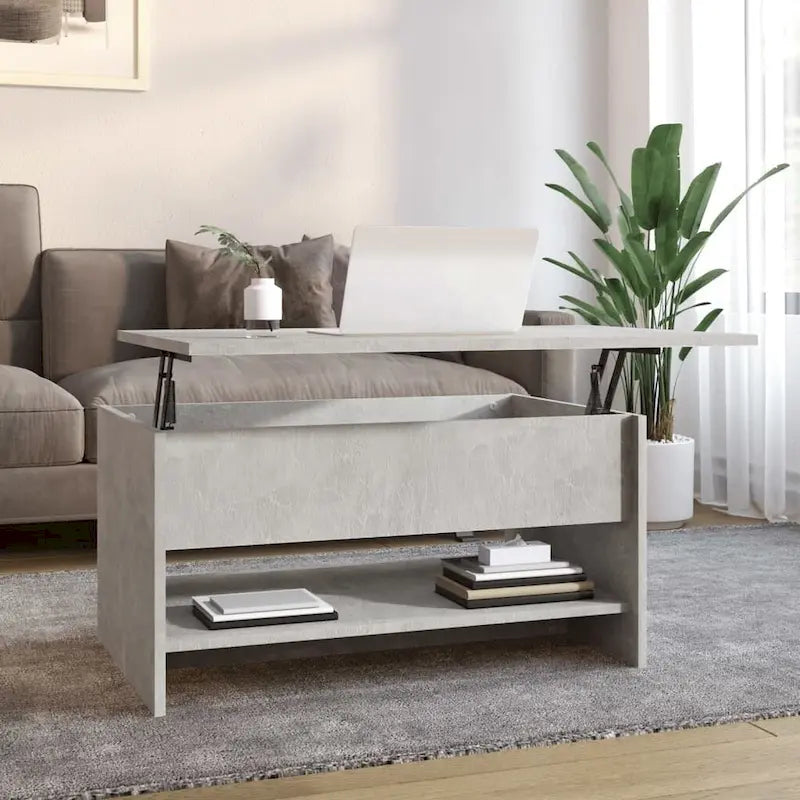 vidaXL Table Basse Relevable Table d'appoint Table d'appoint pour Canapé Bois d'ingénierie - 80 x 50 x 42,5 cm