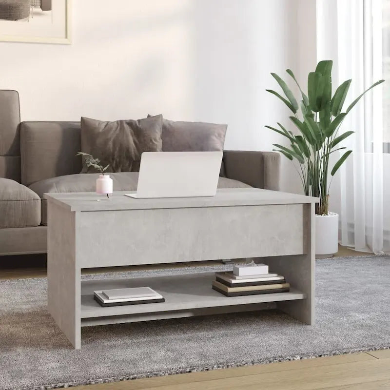 vidaXL Table Basse Relevable Table d'appoint Table d'appoint pour Canapé Bois d'ingénierie - 80 x 50 x 42,5 cm