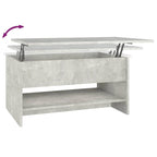 vidaXL Table Basse Relevable Table d'appoint Table d'appoint pour Canapé Bois d'ingénierie - 80 x 50 x 42,5 cm