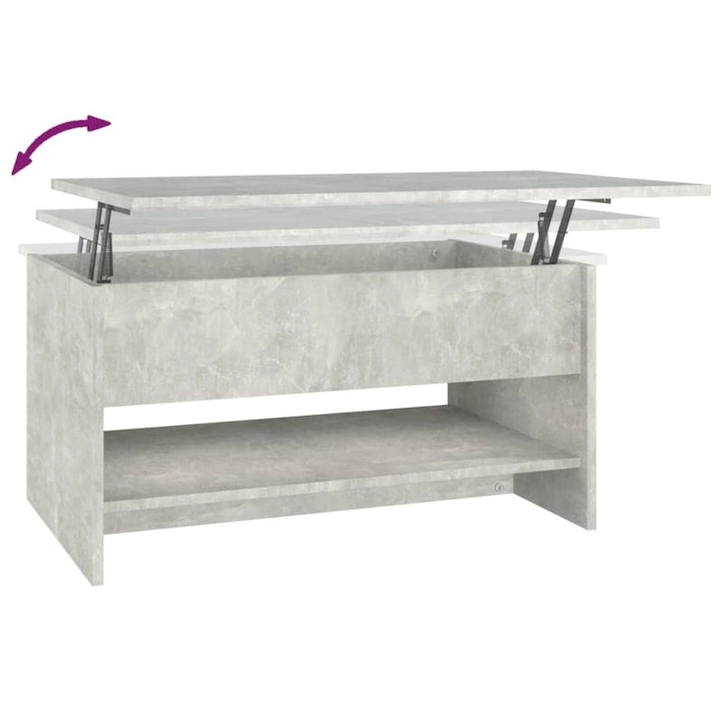 vidaXL Table Basse Relevable Table d'appoint Table d'appoint pour Canapé Bois d'ingénierie - 80 x 50 x 42,5 cm