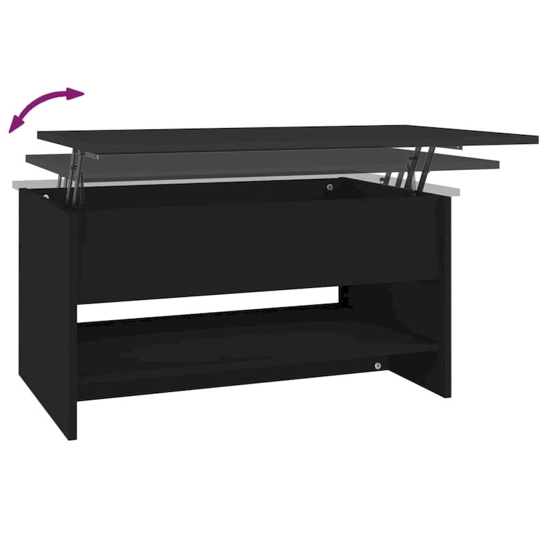 vidaXL Table Basse Relevable Table d'appoint Table d'appoint pour Canapé Bois d'ingénierie - 80 x 50 x 42,5 cm
