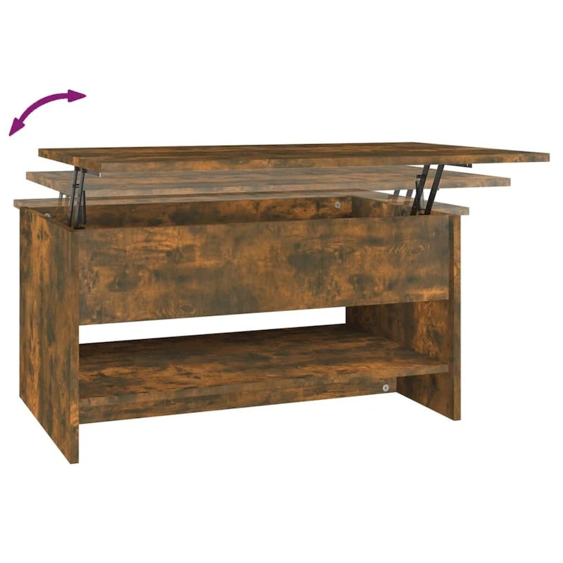 vidaXL Table Basse Relevable Table d'appoint Table d'appoint pour Canapé Bois d'ingénierie - 80 x 50 x 42,5 cm