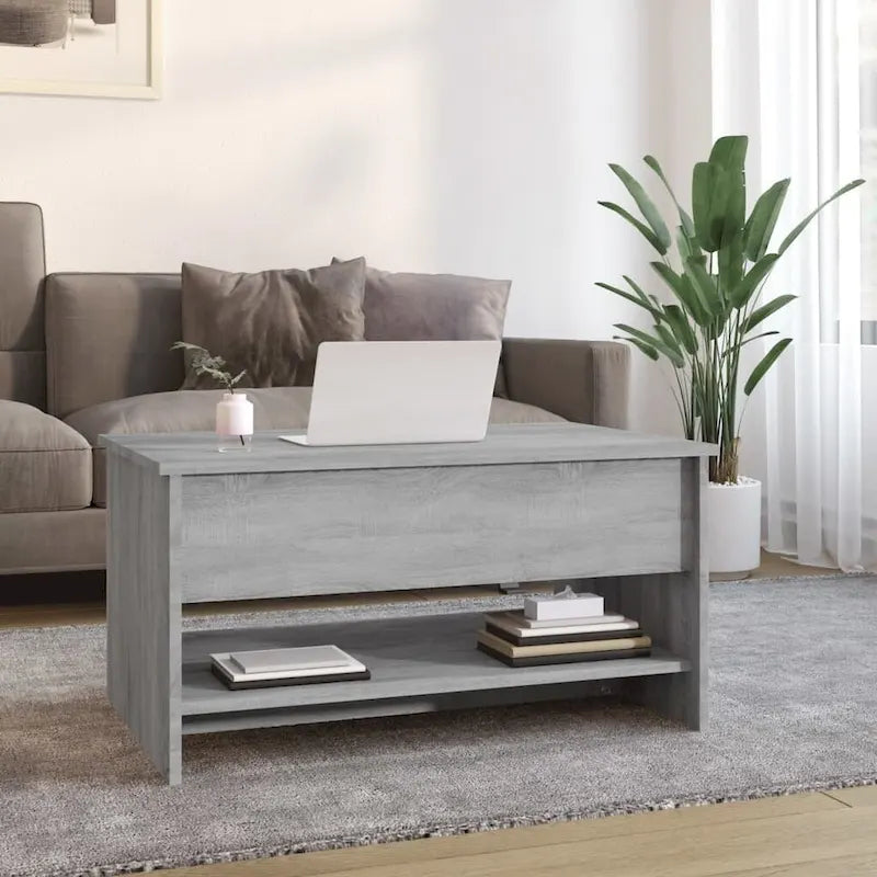 vidaXL Table Basse Relevable Table d'appoint Table d'appoint pour Canapé Bois d'ingénierie - 80 x 50 x 42,5 cm