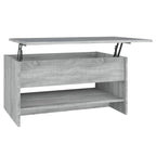 vidaXL Table Basse Relevable Table d'appoint Table d'appoint pour Canapé Bois d'ingénierie - 80 x 50 x 42,5 cm