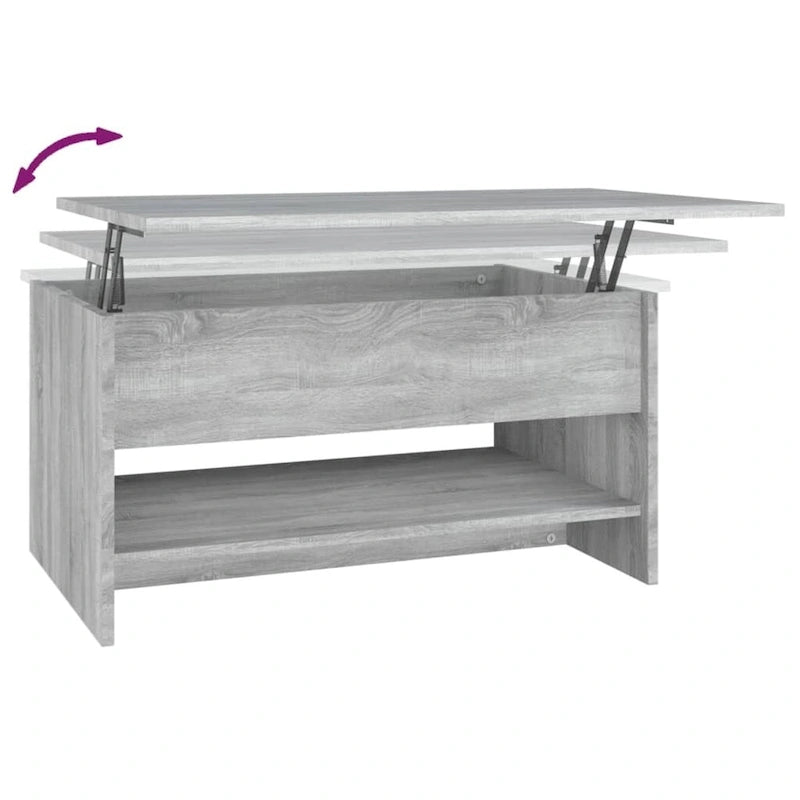 vidaXL Table Basse Relevable Table d'appoint Table d'appoint pour Canapé Bois d'ingénierie - 80 x 50 x 42,5 cm