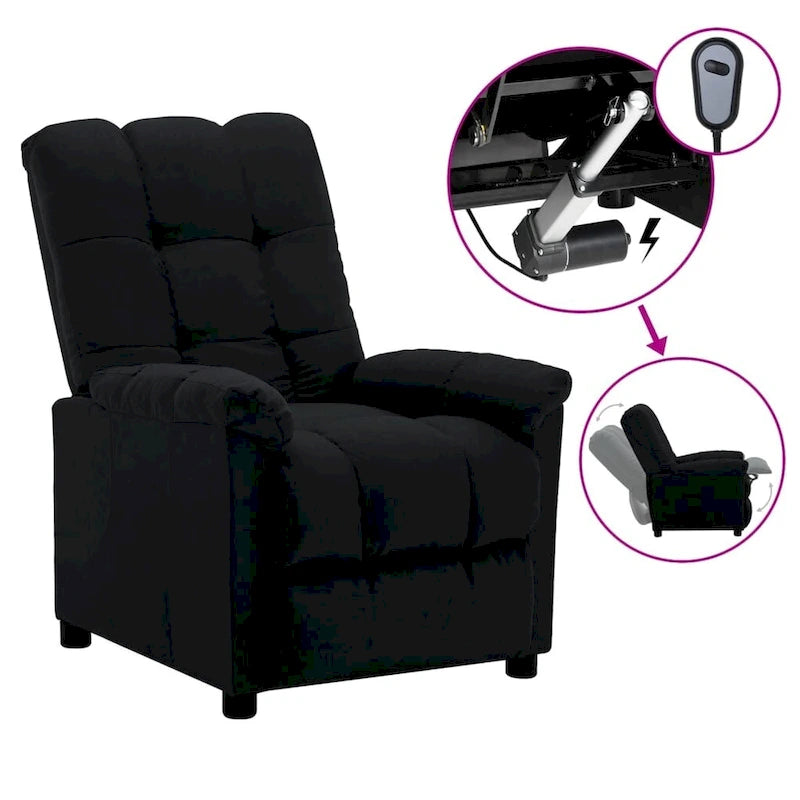 Fauteuil inclinable vidaXL, fauteuil inclinable de loisirs confortable pour home cinéma, en tissu - 29,1 x 38,9 x 40,1