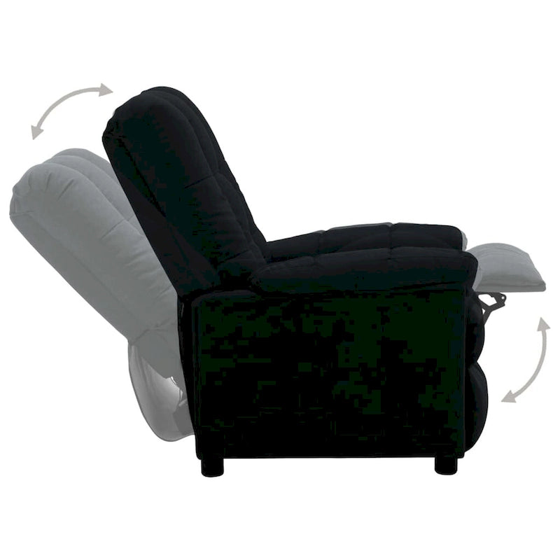Fauteuil inclinable vidaXL, fauteuil inclinable de loisirs confortable pour home cinéma, en tissu - 29,1 x 38,9 x 40,1