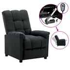 Fauteuil inclinable vidaXL, fauteuil inclinable de loisirs confortable pour home cinéma, en tissu - 29,1 x 38,9 x 40,1