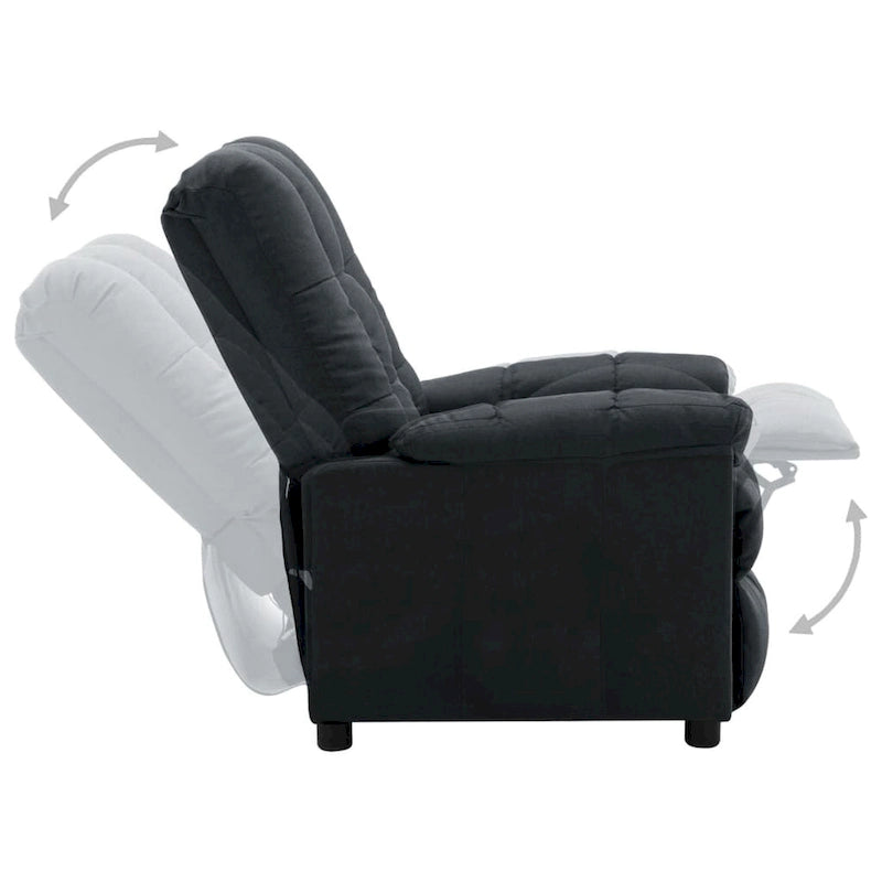 Fauteuil inclinable vidaXL, fauteuil inclinable de loisirs confortable pour home cinéma, en tissu - 29,1 x 38,9 x 40,1