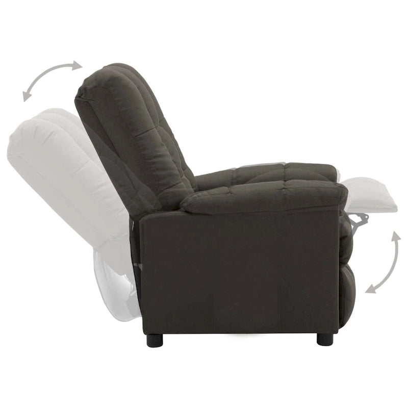Fauteuil inclinable vidaXL, fauteuil inclinable de loisirs confortable pour home cinéma, en tissu - 29,1 x 38,9 x 40,1
