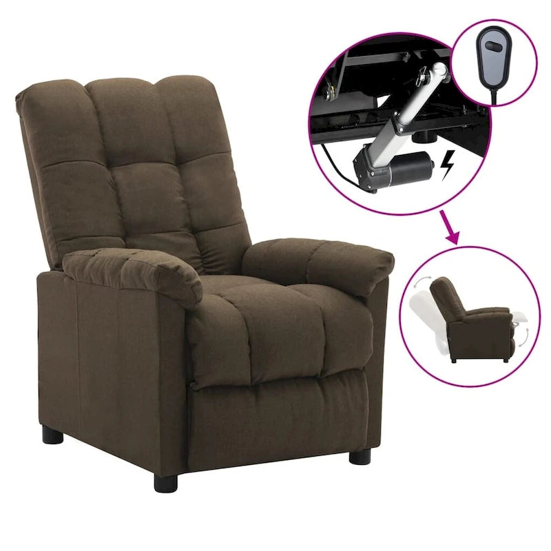 Fauteuil inclinable vidaXL, fauteuil inclinable de loisirs confortable pour home cinéma, en tissu - 29,1 x 38,9 x 40,1