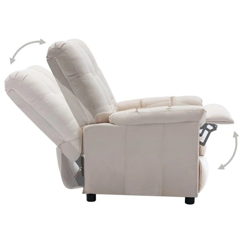 Fauteuil inclinable vidaXL, fauteuil inclinable de loisirs confortable pour home cinéma, en tissu - 29,1 x 38,9 x 40,1