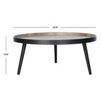 Table basse SAFAVIEH Arline avec plateau rond - 35,4 x 35,4 x 15 - 35Lx35Px15H