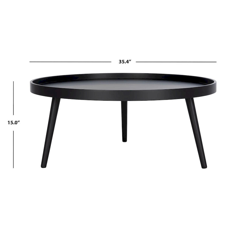 Table basse SAFAVIEH Arline avec plateau rond - 35,4 x 35,4 x 15 - 35Lx35Px15H