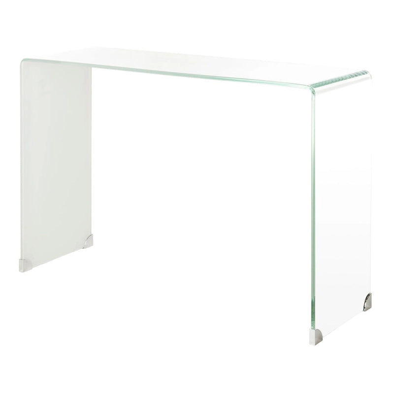 Console en verre dégradé clair/bleu, 43" L x 14" P x 30" H