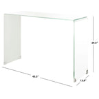 Console en verre dégradé clair/bleu, 43" L x 14" P x 30" H