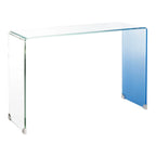 Console en verre dégradé clair/bleu, 43" L x 14" P x 30" H