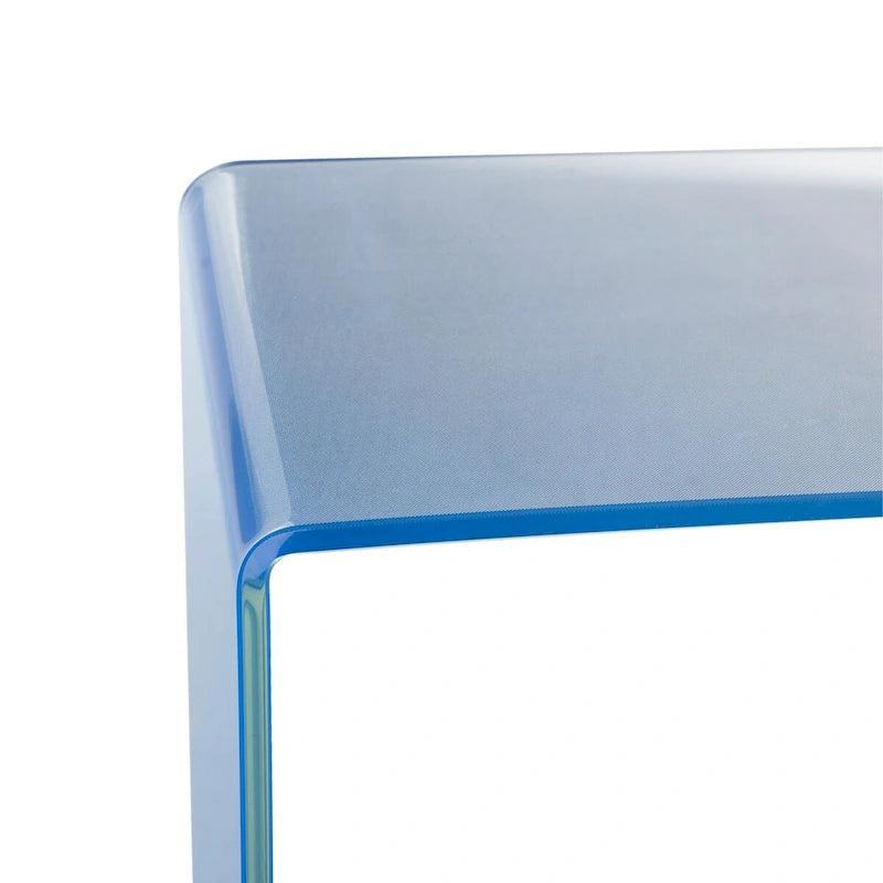 Console en verre dégradé clair/bleu, 43" L x 14" P x 30" H