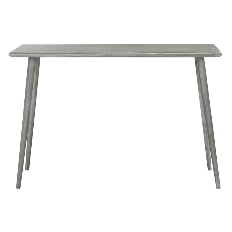 Table console de milieu de siècle brun clair / gris ardoise / blanc vintage pour 1 personne | 119 cm (L) × 41 cm (P) × 81 cm (H)