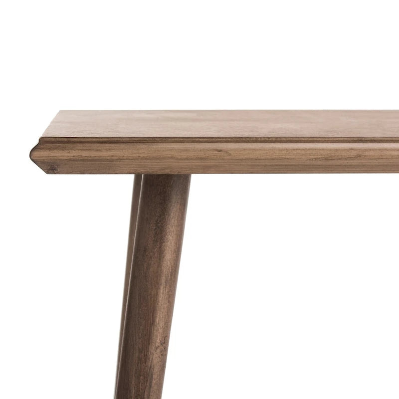 Table console de milieu de siècle brun clair / gris ardoise / blanc vintage pour 1 personne | 119 cm (L) × 41 cm (P) × 81 cm (H)