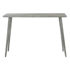 Table console de milieu de siècle brun clair / gris ardoise / blanc vintage pour 1 personne | 119 cm (L) × 41 cm (P) × 81 cm (H)
