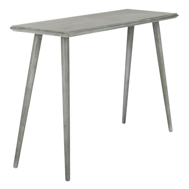 Table console de milieu de siècle brun clair / gris ardoise / blanc vintage pour 1 personne | 119 cm (L) × 41 cm (P) × 81 cm (H)