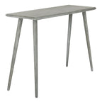 Table console de milieu de siècle brun clair / gris ardoise / blanc vintage pour 1 personne | 119 cm (L) × 41 cm (P) × 81 cm (H)