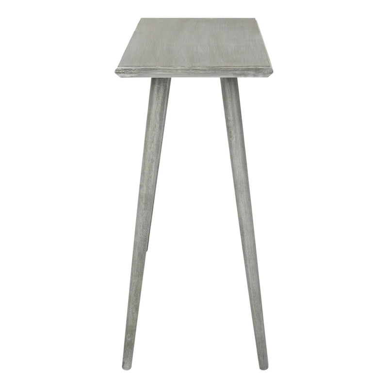 Table console de milieu de siècle brun clair / gris ardoise / blanc vintage pour 1 personne | 119 cm (L) × 41 cm (P) × 81 cm (H)