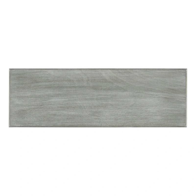 Table console de milieu de siècle brun clair / gris ardoise / blanc vintage pour 1 personne | 119 cm (L) × 41 cm (P) × 81 cm (H)