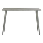 Table console de milieu de siècle brun clair / gris ardoise / blanc vintage pour 1 personne | 119 cm (L) × 41 cm (P) × 81 cm (H)