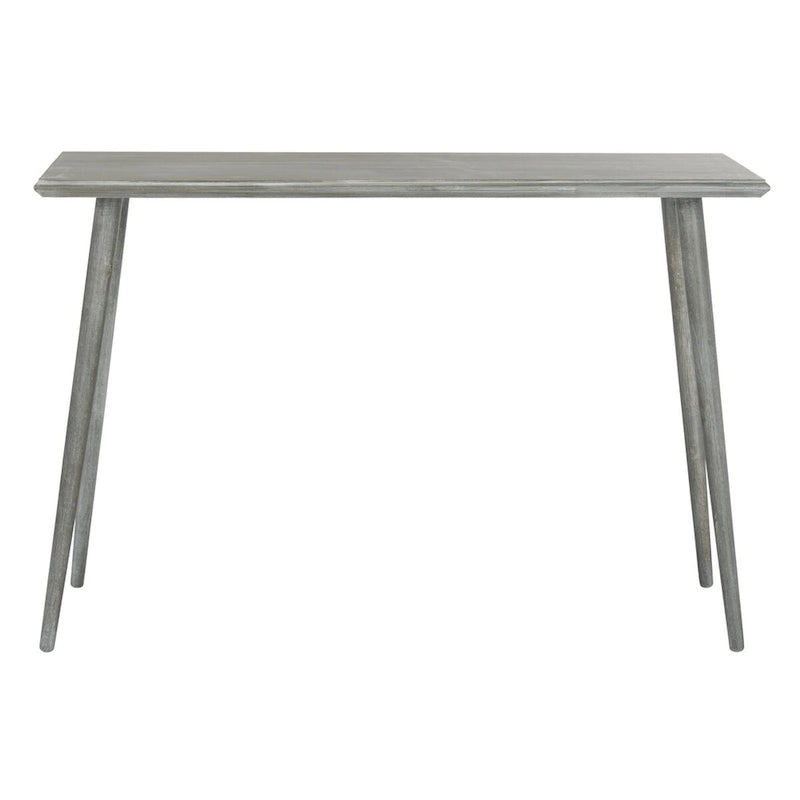 Table console de milieu de siècle brun clair / gris ardoise / blanc vintage pour 1 personne | 119 cm (L) × 41 cm (P) × 81 cm (H)