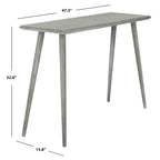Table console de milieu de siècle brun clair / gris ardoise / blanc vintage pour 1 personne | 119 cm (L) × 41 cm (P) × 81 cm (H)
