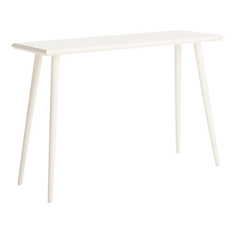 Table console de milieu de siècle brun clair / gris ardoise / blanc vintage pour 1 personne | 119 cm (L) × 41 cm (P) × 81 cm (H)