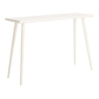 Table console de milieu de siècle brun clair / gris ardoise / blanc vintage pour 1 personne | 119 cm (L) × 41 cm (P) × 81 cm (H)