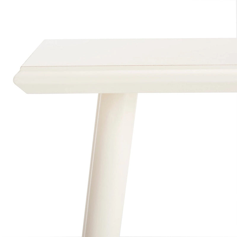 Table console de milieu de siècle brun clair / gris ardoise / blanc vintage pour 1 personne | 119 cm (L) × 41 cm (P) × 81 cm (H)